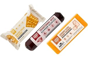 DELI DIRECT Farmers Market, Gluten Free, Keto, Paleo, Low Sodium, Zero Sugar, Summer Sausage Gift Set, Cheese Gift Set, Beef Backpacking Bundle