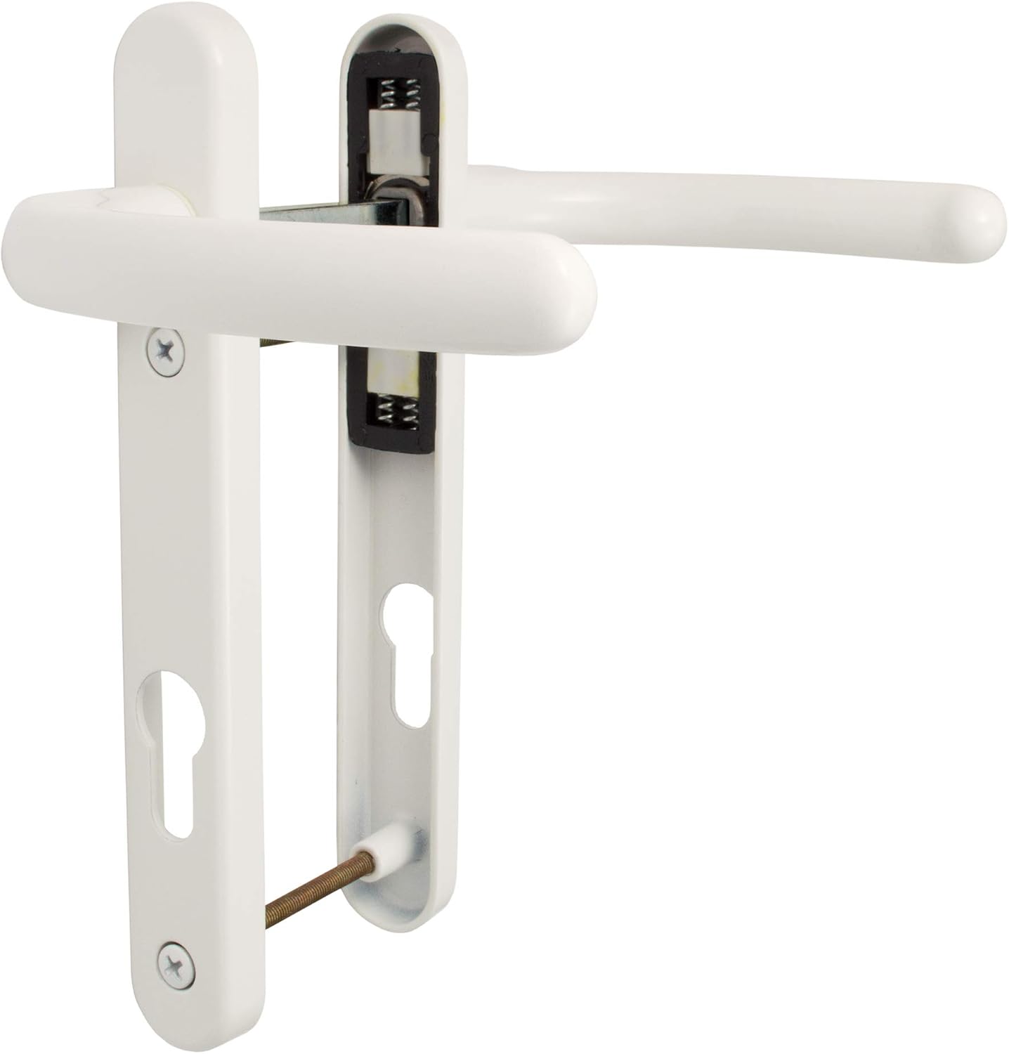 Fab & Fix UPVC White Windsor Door Handle Set, 92mm PZ, Lever/Lever