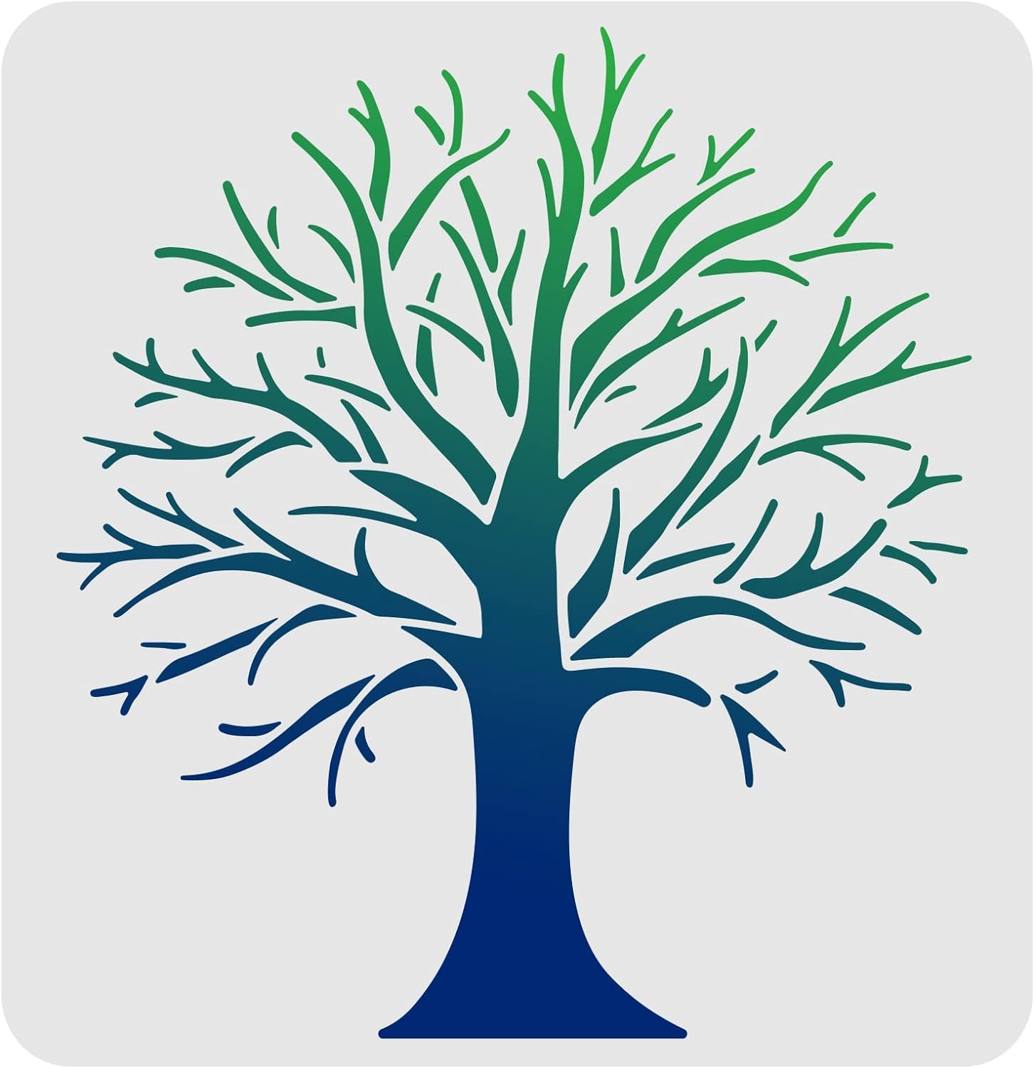 FINGERINSPIRE Tree Stencil Template 30x30cm Plastic Tree Branches Drawing Painting Square Reusable for Wood, Floor, Wall and Tile