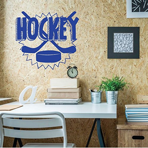 Hockey Stick Wall Decal - Vinyl Decor For Players, Fans, Bedroom or Playroom - Sports Themed Decoration