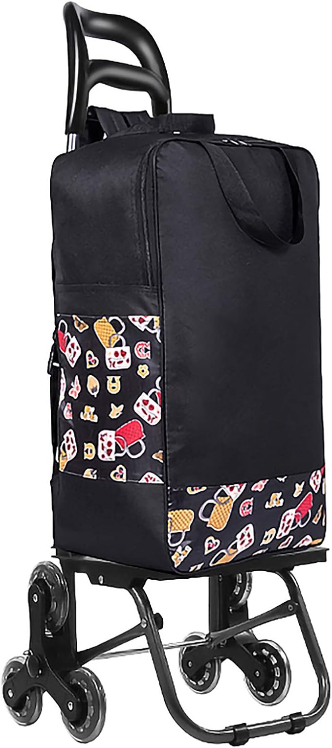 Lightweight Shopping Trolley, Folding Shopping Trolley Cart With Stainless Steel Wheels And