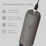 TLYSXPRO Electric Salt and Pepper Grinder Set USB Rechargeable 2 Pack Greige view 5