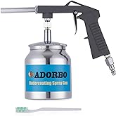 ADORBO Air Undercoating Spray Gun with Suction Feed Cup - Apply Sprayable Truck Bed Liner Coating, Rubberized Undercoat, Rust