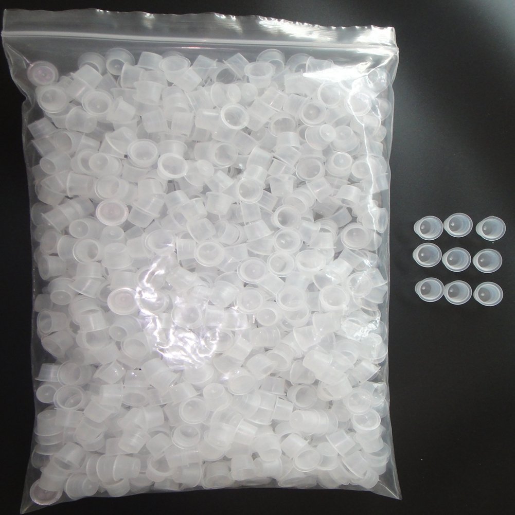 Tattoo Ink Caps,Disposable 1000pcs Tatto Cups 13MM Medium Tattooing Ink Cap for Tattoo Pigment