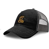 Richardson Soft Mesh Cap Hat Embroidered Rattler Snake Silhouette B Embroidery Trucker Hats for Men & Women