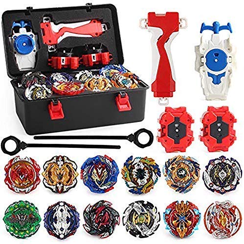 3T6B Toys Portable case 12 New Swimming Spinner with 2 Turbo Blast Launchers, Gyro Rotating Pocket Box - Thumbnail 5