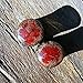 Pair - Red Ruby Aventurine Glass Ear Plugs Organic Handmade double-flared gauges Essential Oil Diffuser