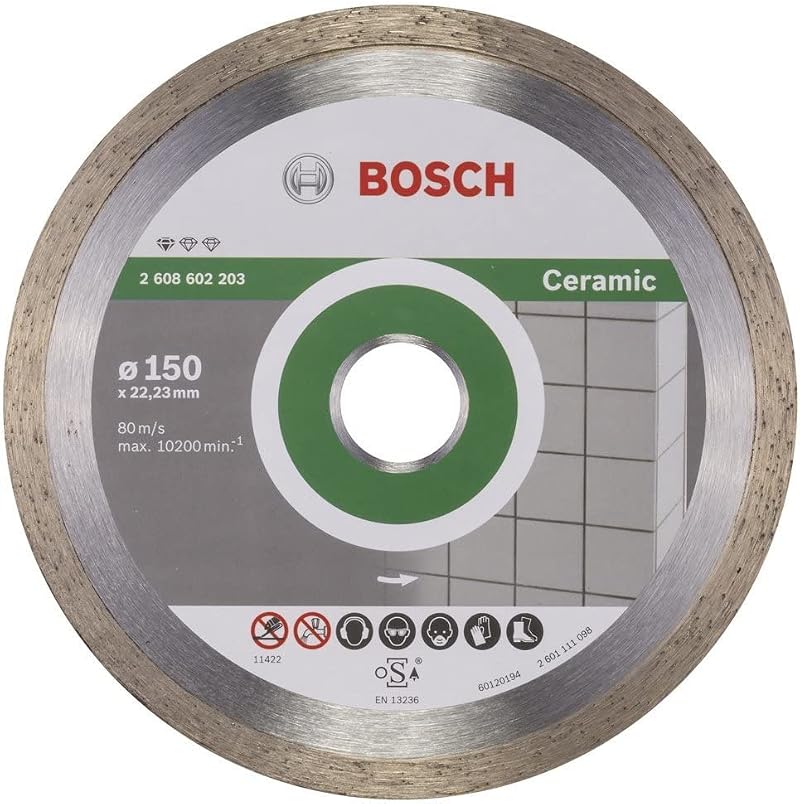 Bosch Diamond Cutting Disc Standard for Ceramic Ø150 x 22,23 x 1,6 x 7 mm