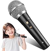 NUOBESTY Microphone for Kids, 1pc Fake Toy Microphones for Toddler Plastic Pretend Play Mic Prop Toys for Halloween, Christmas, Party, Stage Performances
