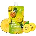 Sugarlolo Konjac Sweet Gold kiwi & Pineapple Jelly Snack - Vegan Jello with Zero Sugar | Only 4 Calories per Pouch | Low Calorie Korean Snacks | 5.29 Oz (150g) | 10 Pack