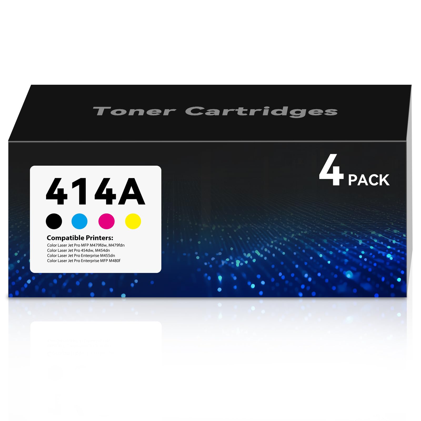 Photo 1 of 414A Toner Cartridges Color Laser Jet Pro MFP M479fdw M454dw Compatible for HP 414A 414X Toner Cartridge Work for Pro M479fdw M454dw M479fdn M454dn Enterprise M480f M455dn Printer 4 Pack(1BK+1C+1M+1Y)
