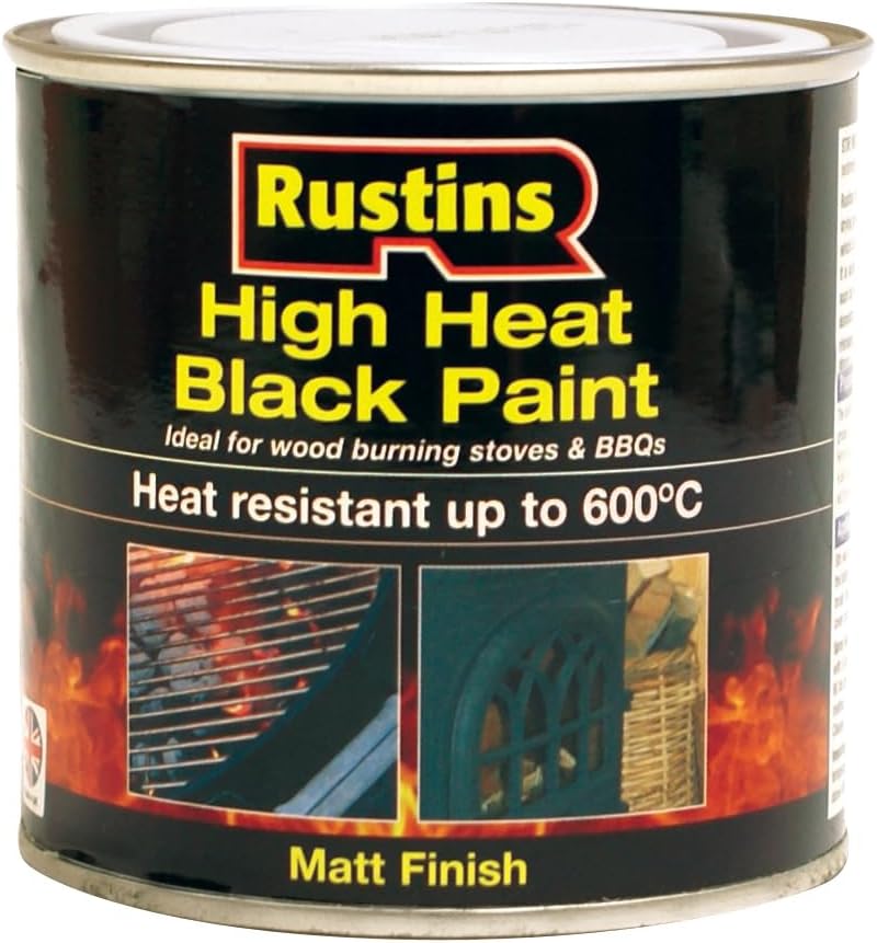 Rustins High Heat Paint Black 250 ml HRBL250