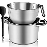 Large Double Boiler Pot Set,3500ML/3.1QT Mixing