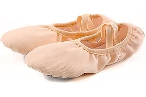 Rosefinch Ballet Shoes for Girls Split Sole Ballet Slippers for Women Canvas Ballet Dancing Shoes for Kids Adults