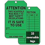 AccuformNMC Scaffold Status Tags, 25 Pack Green
