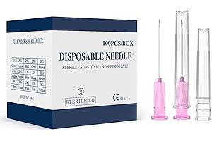 AHHKZT 18 Gauge 1-Inch, with Individually Wrapped, 100 PCS Luer Lock Industrial Dispensing Accessories