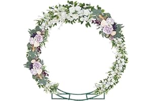 JC HUMMINGBIRD 6.5FT Round Backdrop Stand Circle Balloon Arch Frame Double Metal Arch Stand for Outdoor Party Backdrop Decoration Green