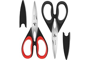 2-Pack Kitchen Scissors All Purpose, Heavy Duty Kitchen Shears for Meat, Dishwasher Safe Food Scissors, Stainless Steel Cisea