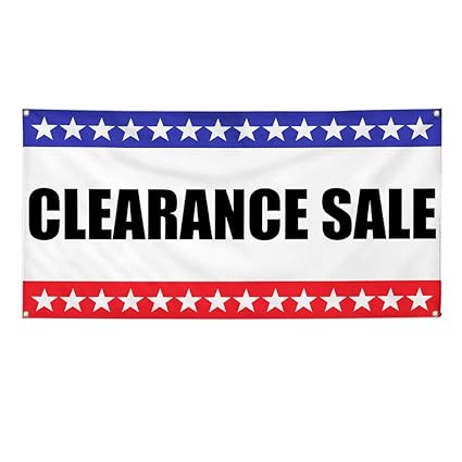 Amazon Com Vinyl Banner Sign Clearance Sale 1 Business Cleared