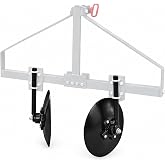 Field Tuff Disc Cultivator Bedder and Hiller, 43-Inch, 3-Point Hitch | Heavy-Duty Steel Attachment for Category 1 Tractors, Raised Rows and Soil Tilling