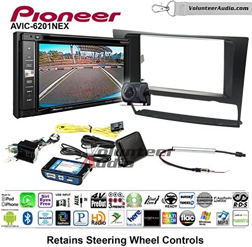 Pioneeer AVIC-6201NEX Double Din Radio Install Kit with GPS Navigation Apple CarPlay Android Auto Fits 2006-2013 BMW 3 Series