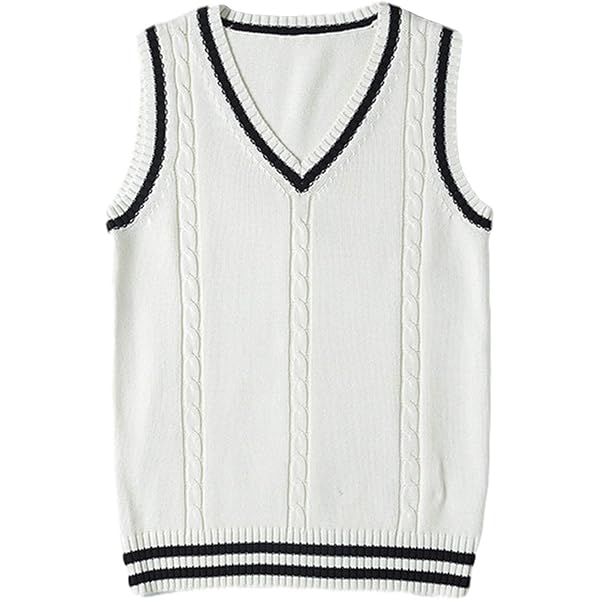 トップス Hard Twisted Yarn Rib Stitch V Neck Vest トップス Hard Twisted Yarn Rib Stitch V Neck Vest