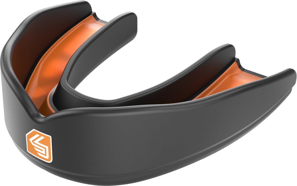 Shock Doctor Boy's Ultra Rugby Mouth Guard - Black/Orange, Youth