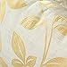 CaliTime Throw Pillow Covers Pack of 2 Cute Growing Leaves Cushion Cases Shells for Couch Sofa Home Decoration 18 X 18 Inches Gold