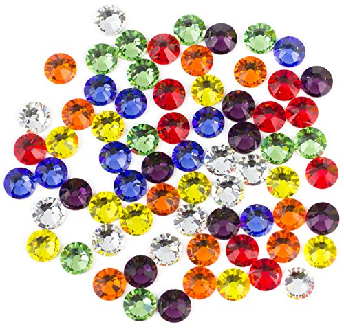 SWAROVSKI 27599577 Create Your Style Flatback Mix Rainbow 3 packages of 60 Piece (180 Total Crystals)