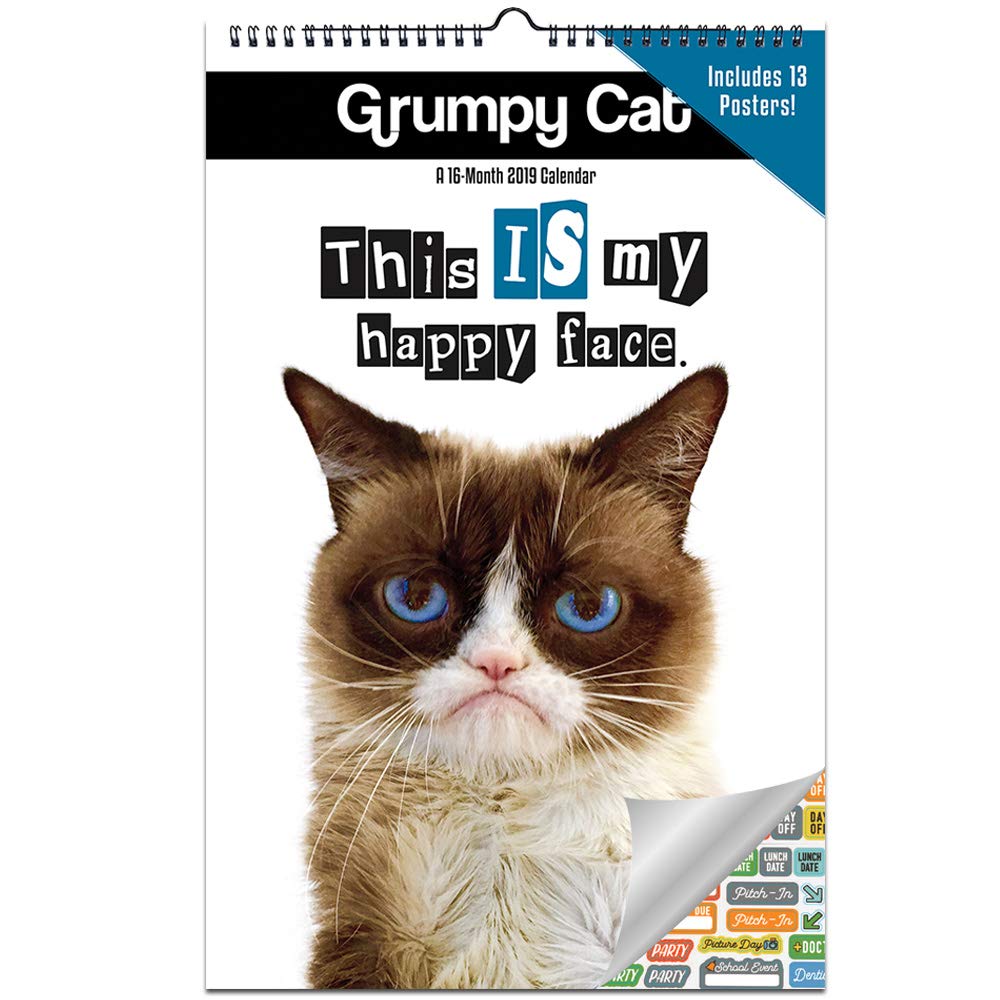 Grumpy Cat Calendar 2019 Set Deluxe 2019 Funny Grumpy Cats Oversized Calendar With Over 100 Calendar Stickers Funny Cat Calendar Office Supplies Amazon In Office Products Grumpy Cat Calendar 2019 Set Deluxe 2019 Funny Grumpy Cats Oversized Calendar With Over 100 Calendar Stickers Funny Cat Calendar Office Supplies Amazon In Office Products