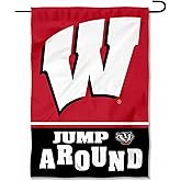Wisconsin Badgers Jump Around Garden Banner Flag