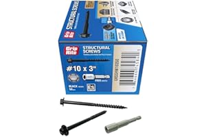Grip-Rite GRSSHW10350#10 x 3 Structural Screw Dual Drive Power Hex Washer Star Drive Head 50CT