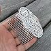 Fairy Moda Vintage Clear Austrian Crystal Bridal Hairpiece Hair Comb Silver