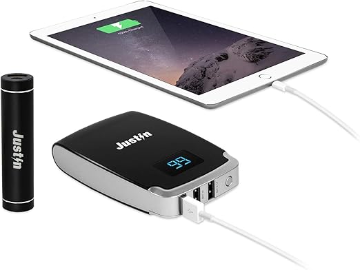 Amazon.com: Portable Charger - Justin Rechargeable Pack-up 2 Pack