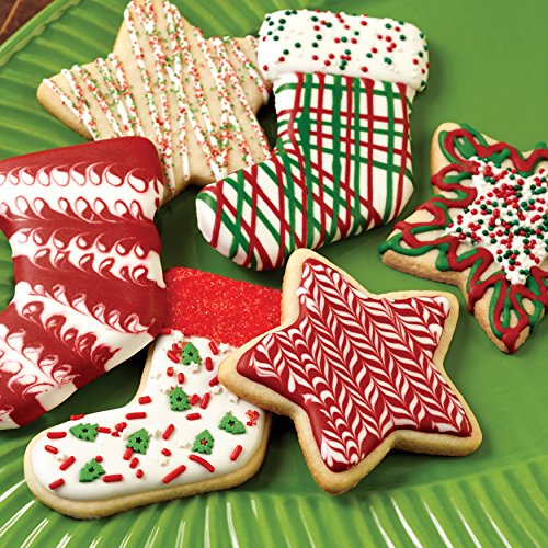 Wilton Red and Green Holiday Cookie Decorating 6 Icing Multipack