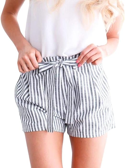 colorful striped shorts womens
