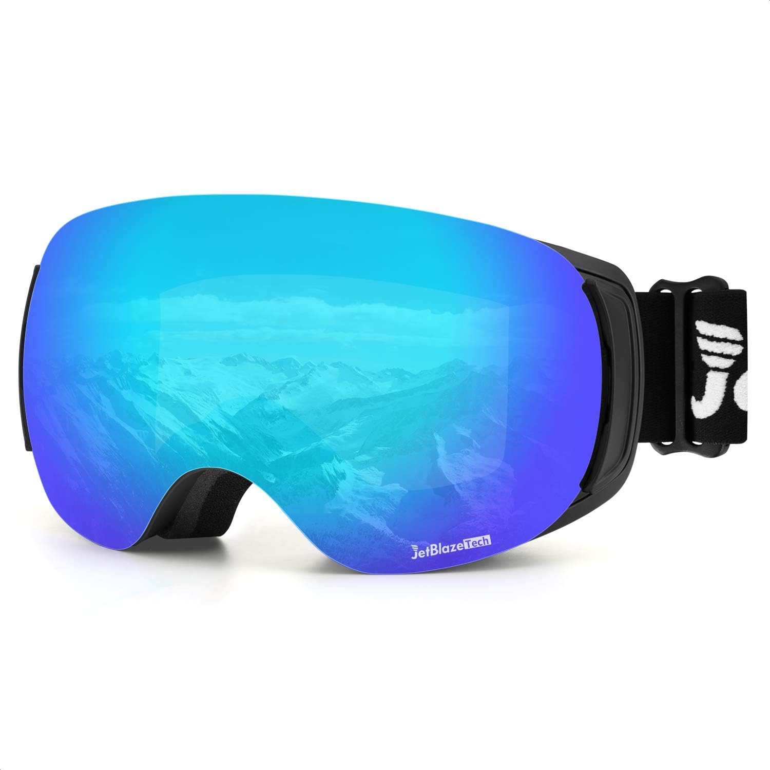 JetBlaze Snow Goggles, Interchangeable Spherical Lens Ski