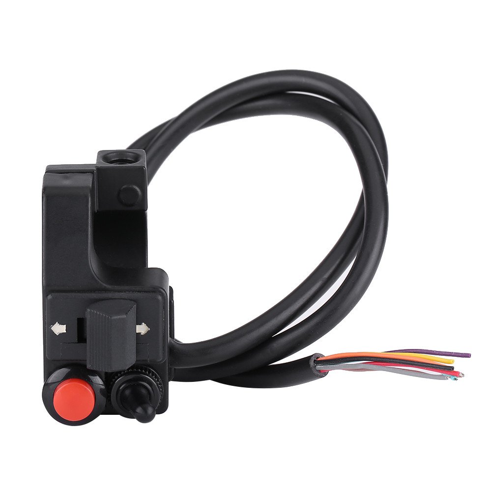 Qiilu 22mm Handlebar SwitchHeadlight Mount Push Horn Turn Switch for Universal Motorcycle ATV GS