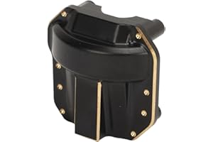 HUIOP RC Axle Diff Cover, Brass Front Rear Differential Housing for Axial SCX10 II AR44 1/10 Car, Improve Stability, Long Las