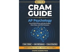 Score 5 Cram Guide: AP Psychology: Visual 2026 Review with Key Studies, Brain Maps, and FRQ Templates