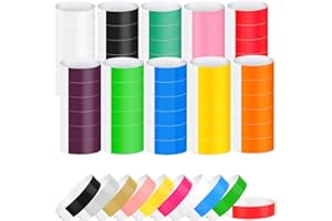 200 Pcs Wrist Bands, 10 Colors Tamper-Proof Event Bracelets,Paper Wristbands for Events, Synthetic Paper Wrist Band for Conce