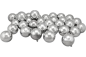 Northlight 32ct Silver Shiny Shatterproof Christmas Ball Ornaments 3.25" (82mm)