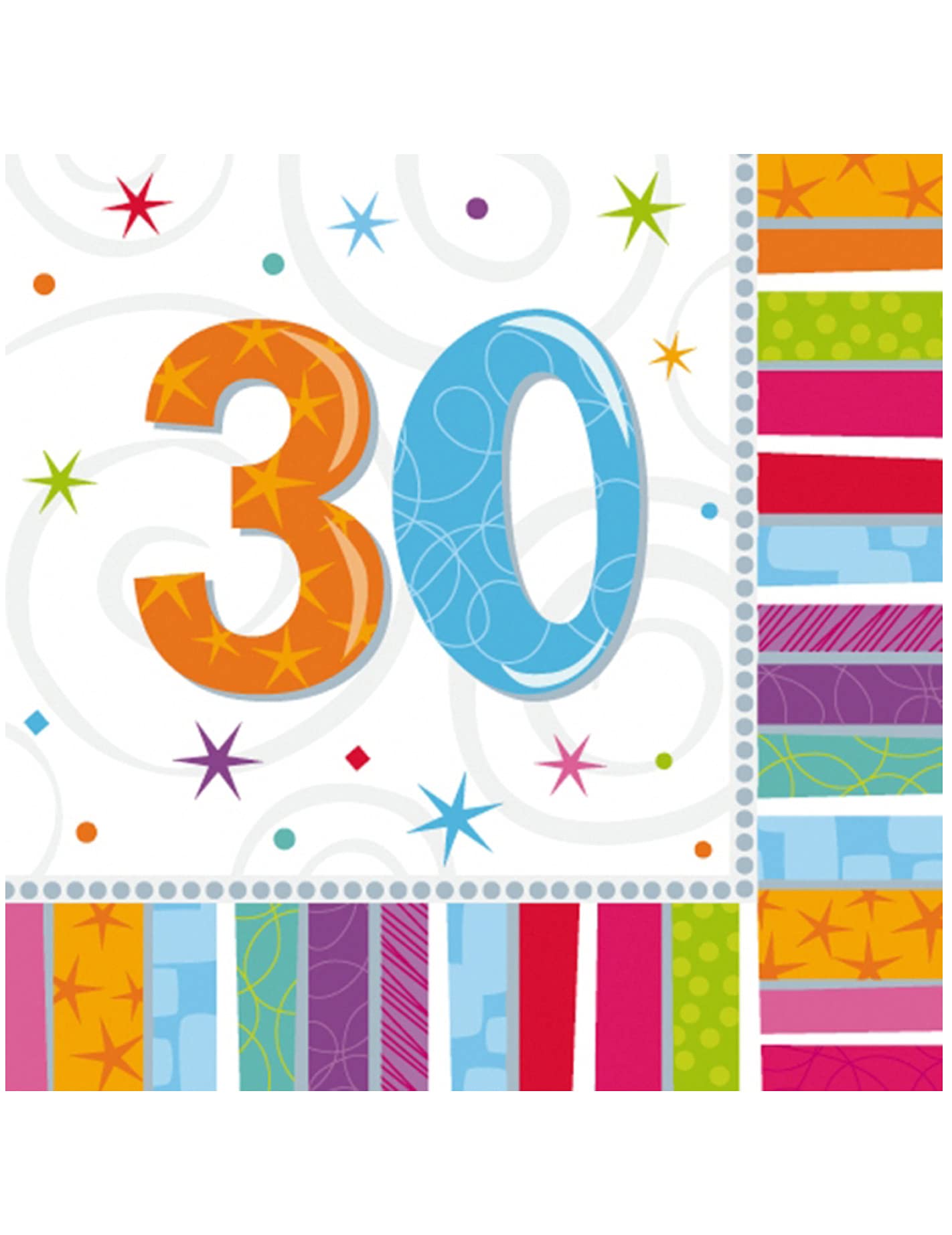 Amscan International Radiant Birthday Party Napkins 30, Pack of 16