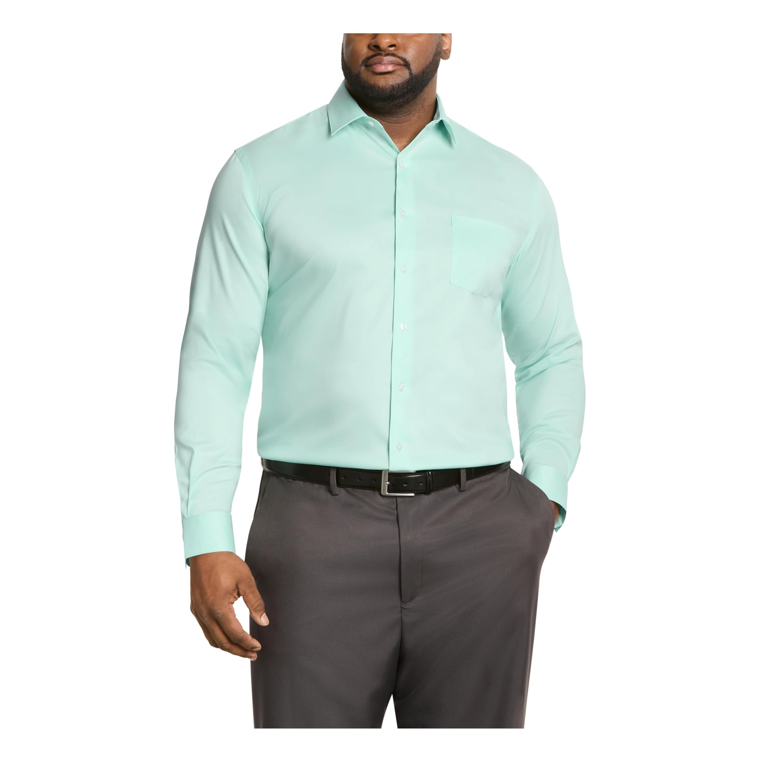 Van Heusen Men's Tall Fit Dress Shirt Ultra Wrinkle Free Flex Collar Stretch (Big and Tall) Image