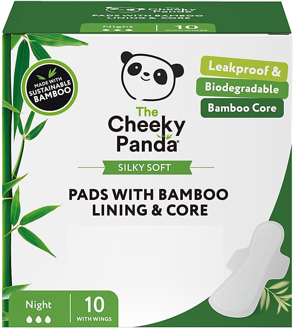 The Cheeky Panda Bamboo Night Pads with Wings 10 Pack