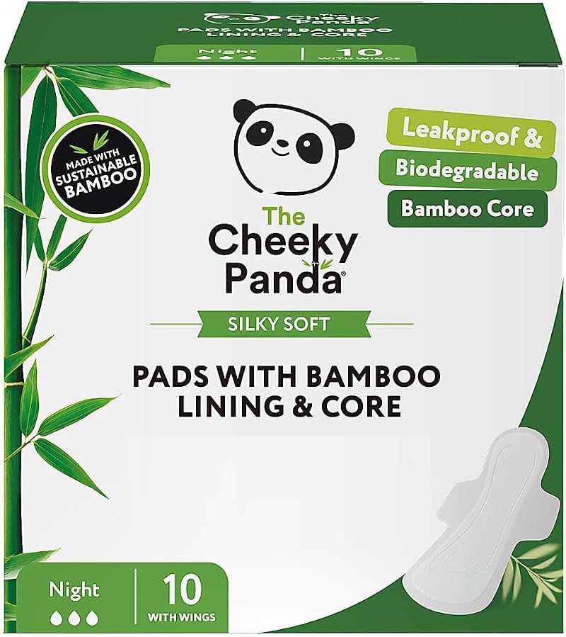 The Cheeky Panda Bamboo Night Pads with Wings 10 Pack