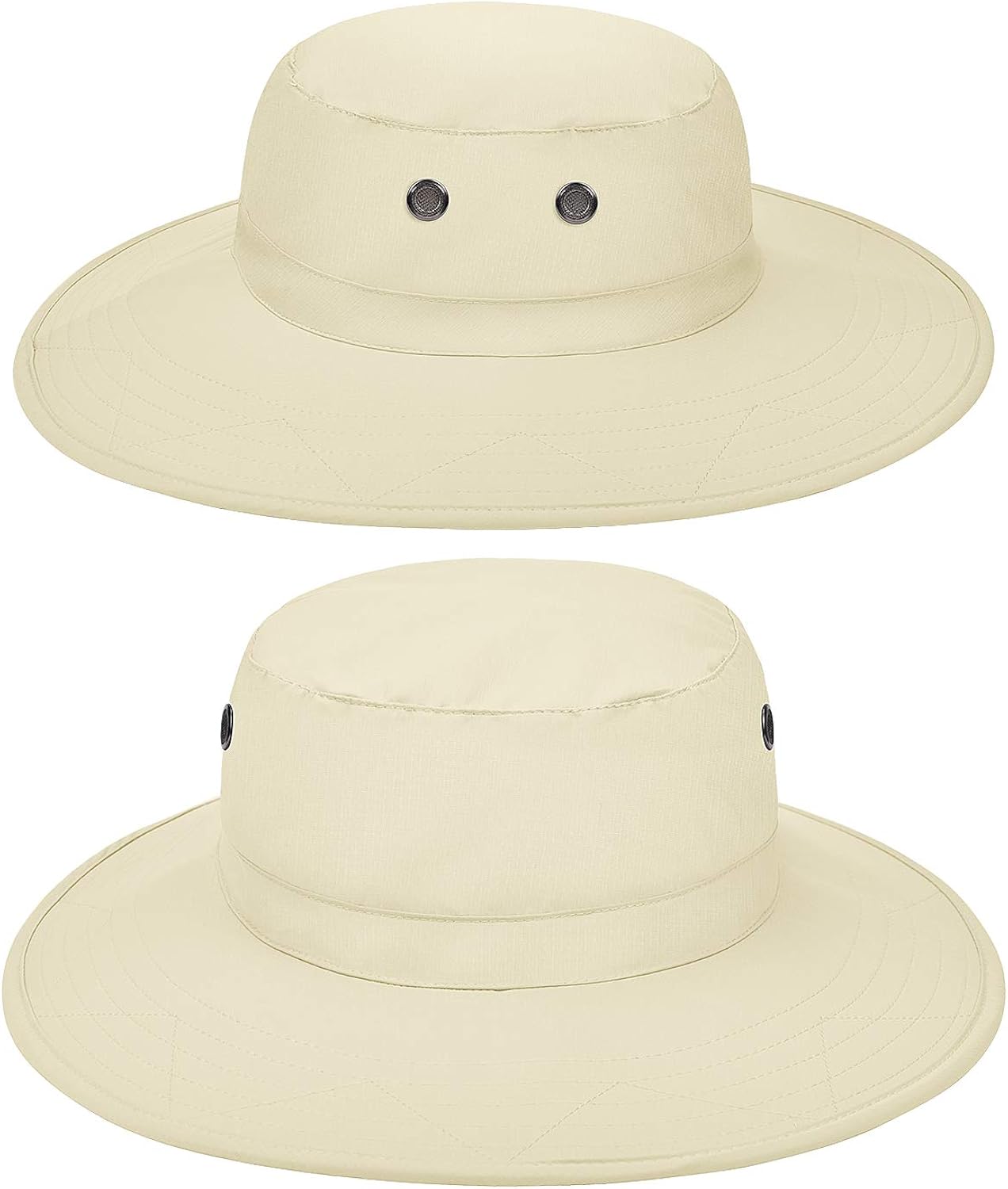 Waterproof Sun Hat Outdoor Wide Brim Bucket Boonie Cap for Safari Hiking Fishing: Clothing