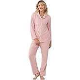 HEARTNICE Fleece Pajamas for Women Button Down Warm Set Soft Classic Lapels Pjs 2 Piece Sleepwear Cozy Lounge