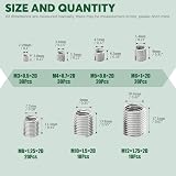 Keadic 140pcs Helicoil Screw Repair Sleeve Kit M3-M12 Stainless Steel view 2