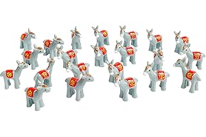 Aydinids 20 Pcs Miniature Donkey Figurines Resin Donkey Mini Donkey Figurine for Cake Topper DIY Craft Micro Landscape Fairy Garden Decor